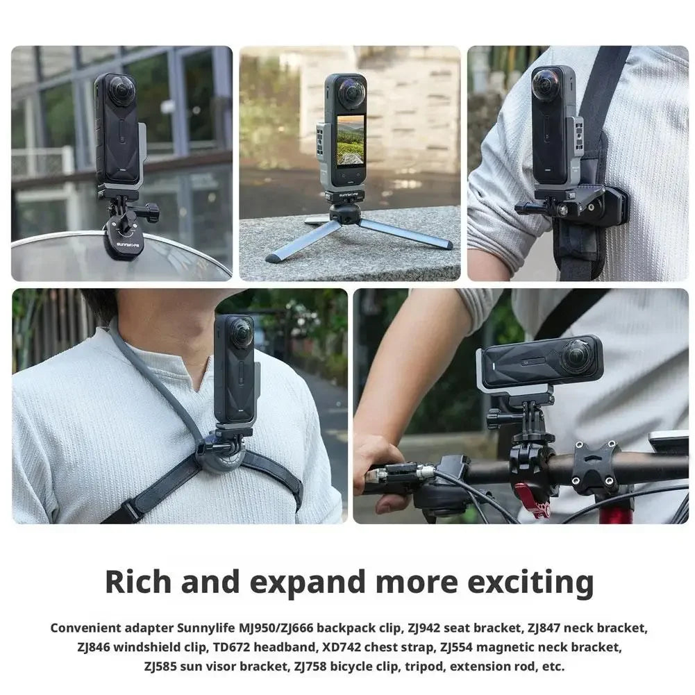 Sunnylife Magnetic L-Bracket Mount for Insta360 X5 & X4