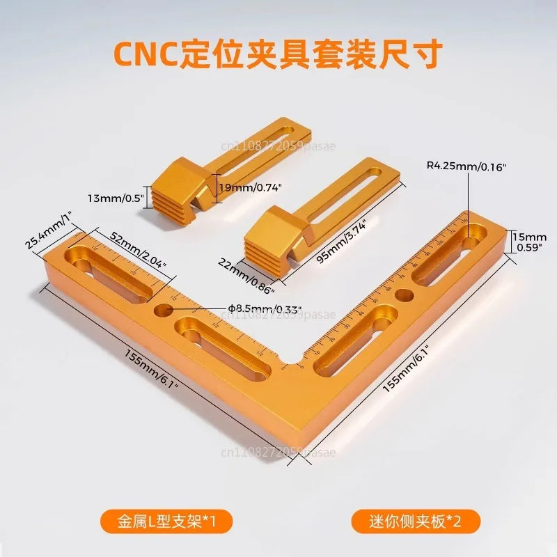 90° Right Angle Clamp with Adjustable Height Gauge | Woodworking