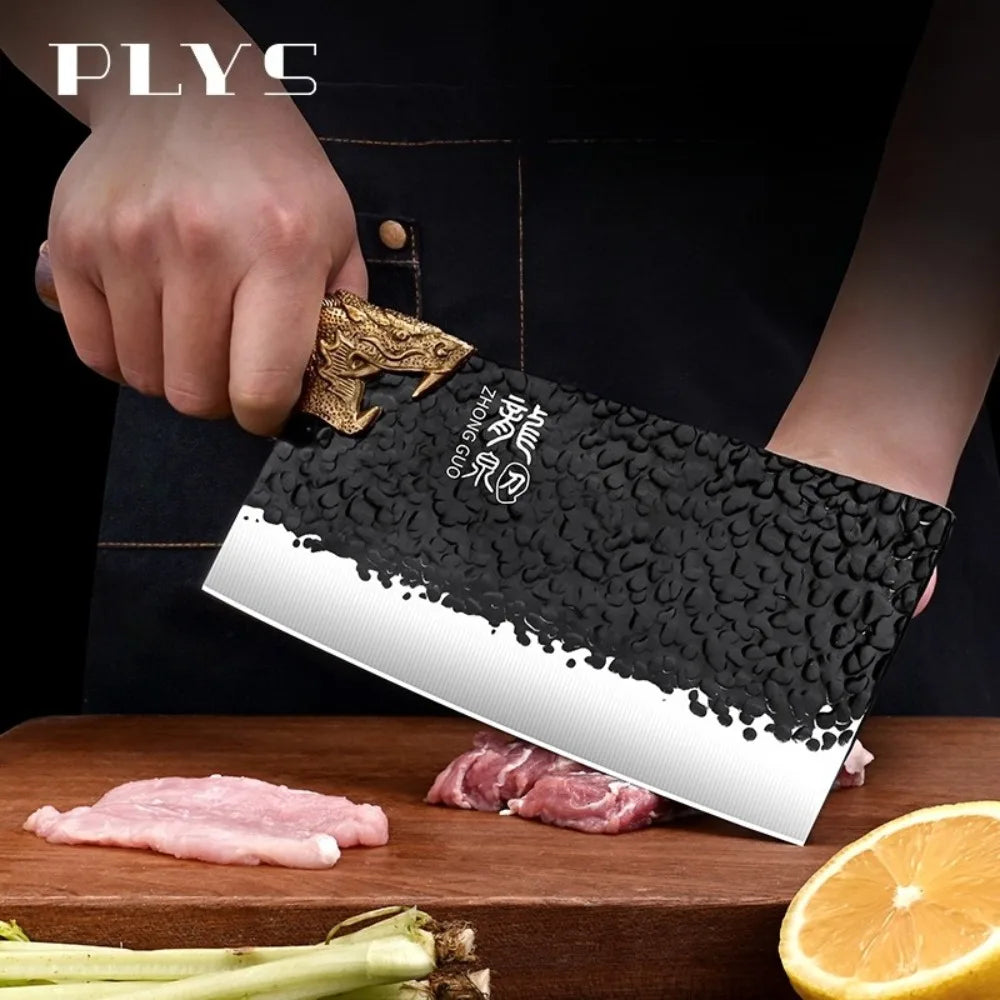 PLYS Hand Forged Chef Knife – Pro Stainless Steel Kitchen Knife