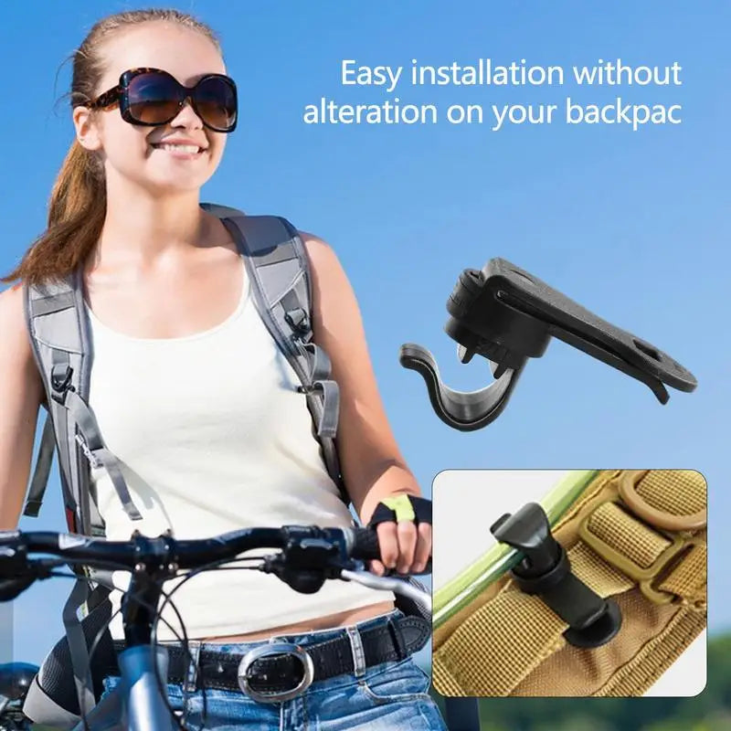 Bike Tube Clip Backpack Clips Drinking Hydration Hose Magnetic Water