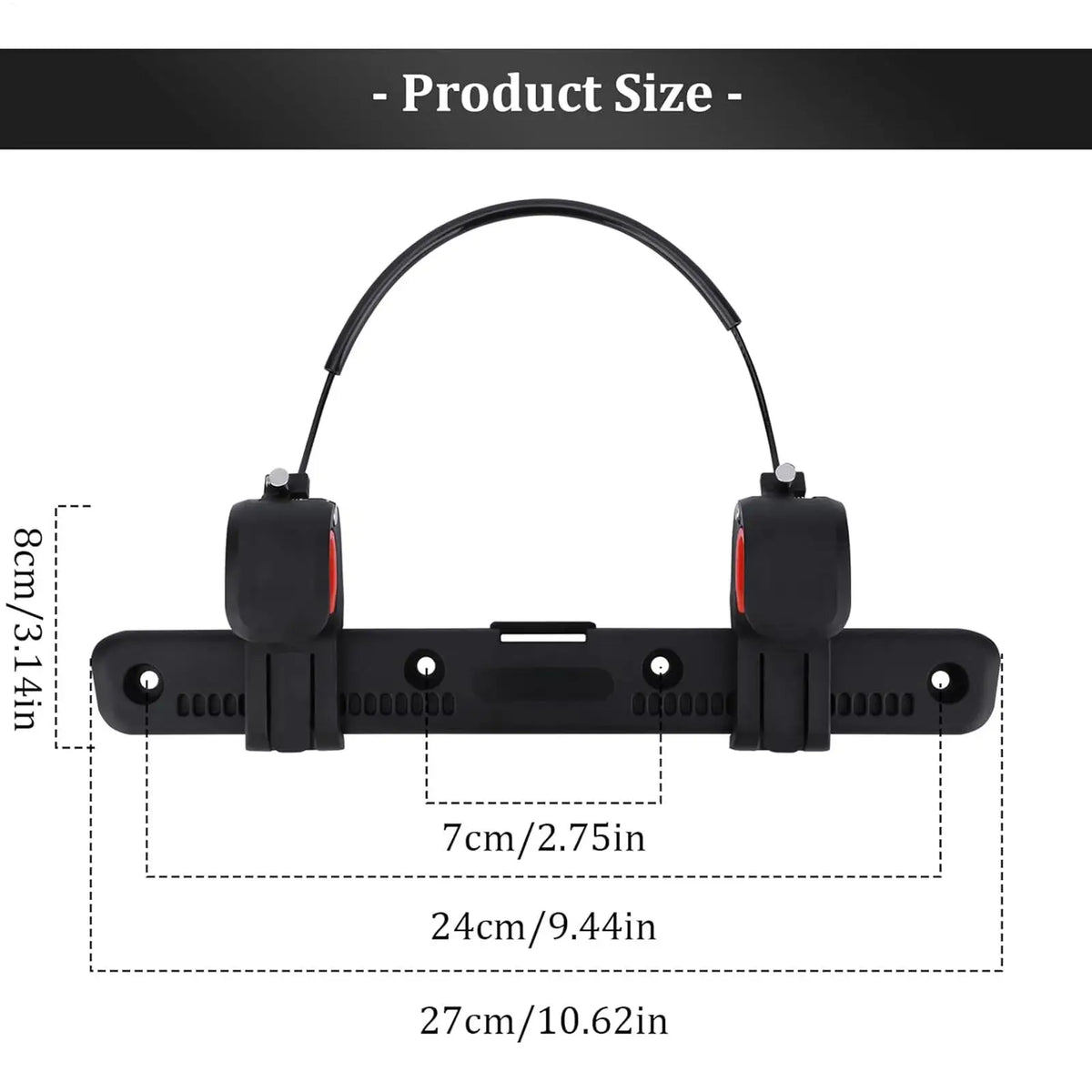 Bike & Motorcycle Pannier Rack Side Bag Buckle – Nylon Black