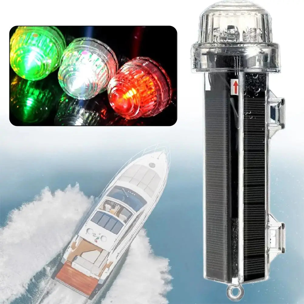 Solar Marine Signal Light – Waterproof Flashing LED Navigation