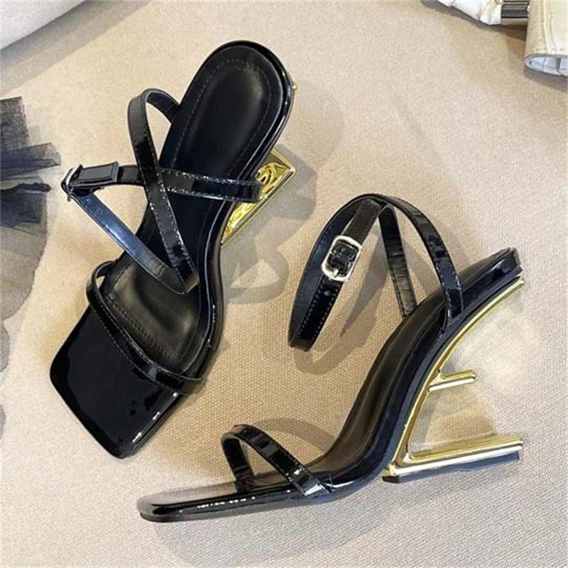 Women's High Heel Cross Strap Platform Sandals | Party Pumps
