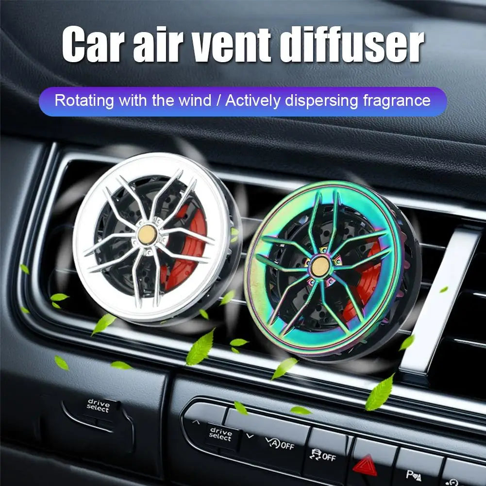 Sports Car Wheel Shape Air Freshener Vent Clip Rotatable Auto Outlet