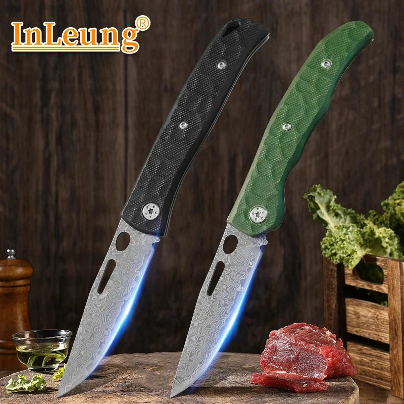 Damascus Steel Kitchen Knife – Chef, Paring & Cleaver