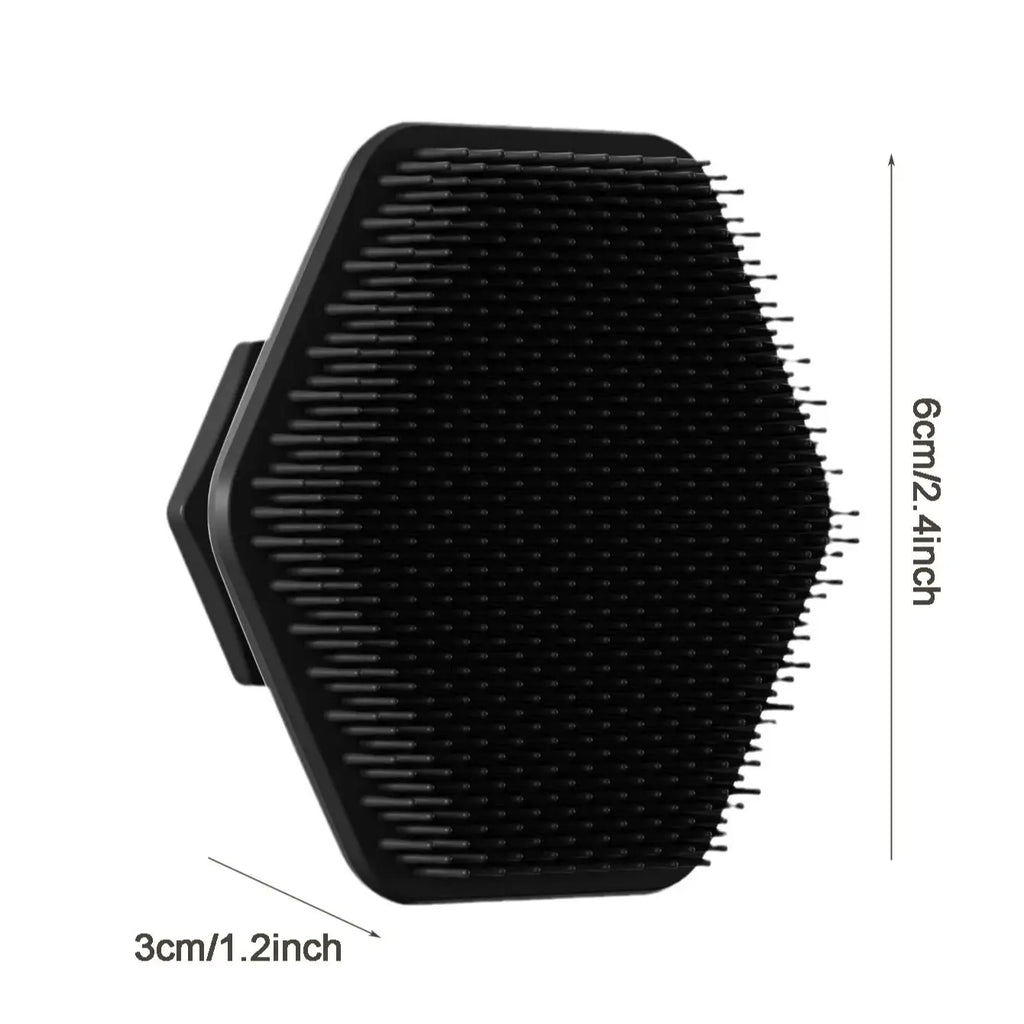 Silicone Exfoliating Face & Body Scrub Brush – No-Slip Handle