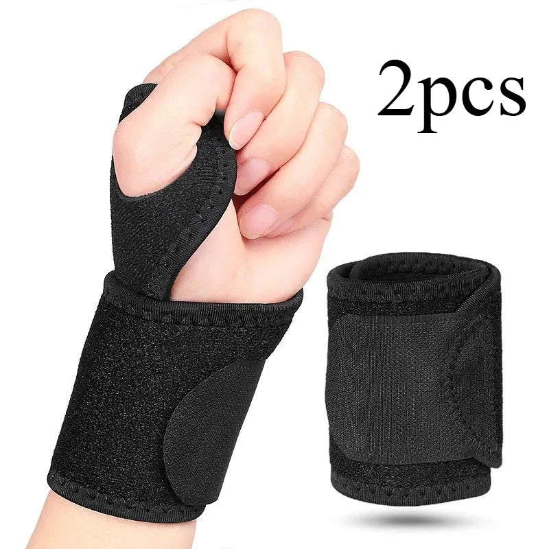 2-Pack Adjustable Wrist Support Wraps for Sports & Daily Use
