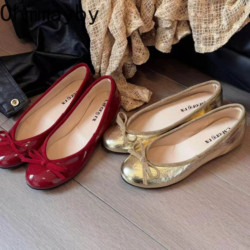 Women's Slip-On Ballet Flats – Soft Round Toe Dress Shoes