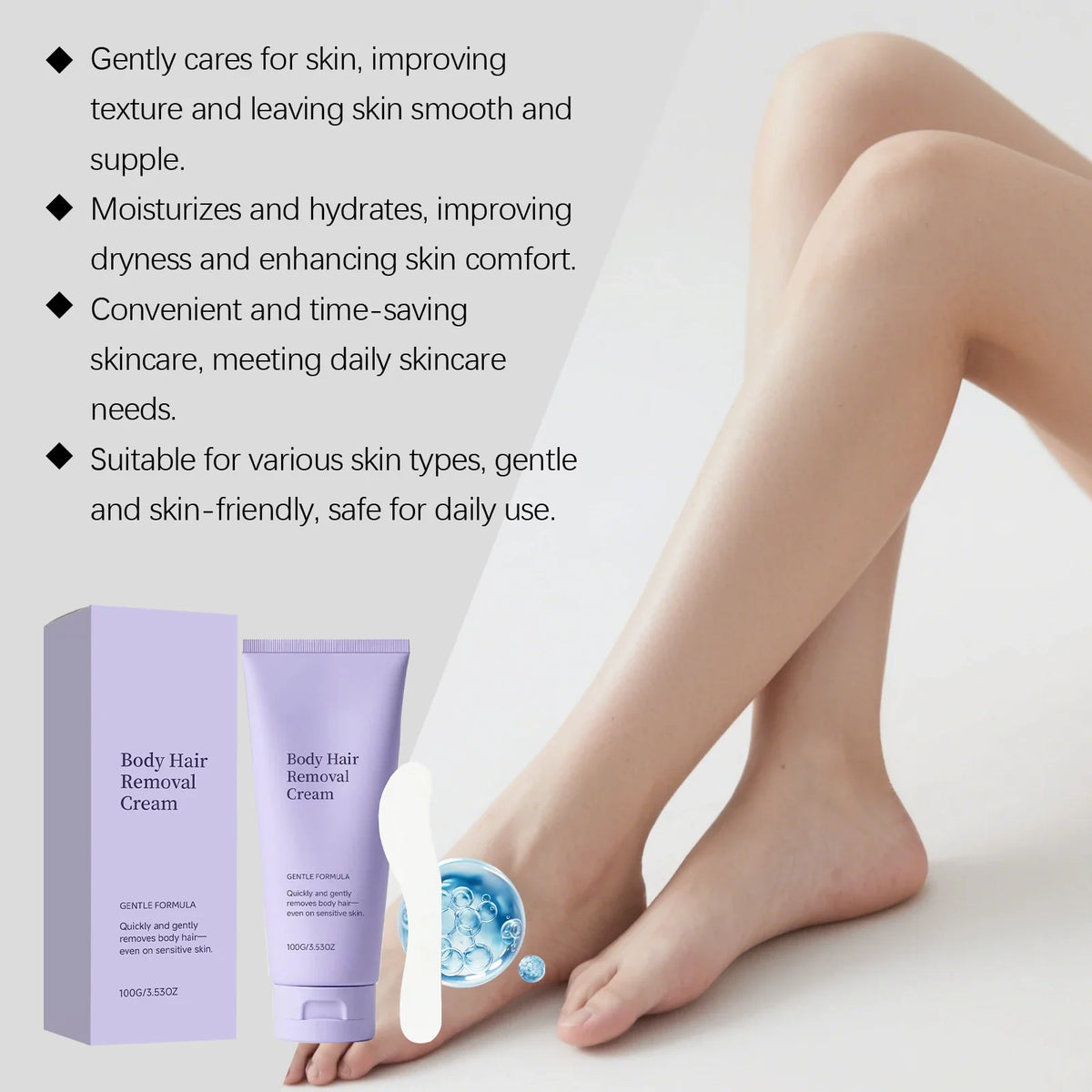 Hoygi Painless Hair Removal Cream – Legs, Arms & Bikini