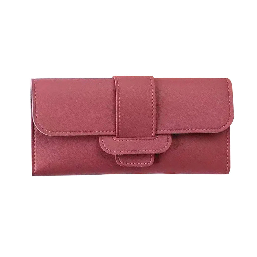 Ultra Slim Trifold Wallet for Women – Water-Resistant PU Leather