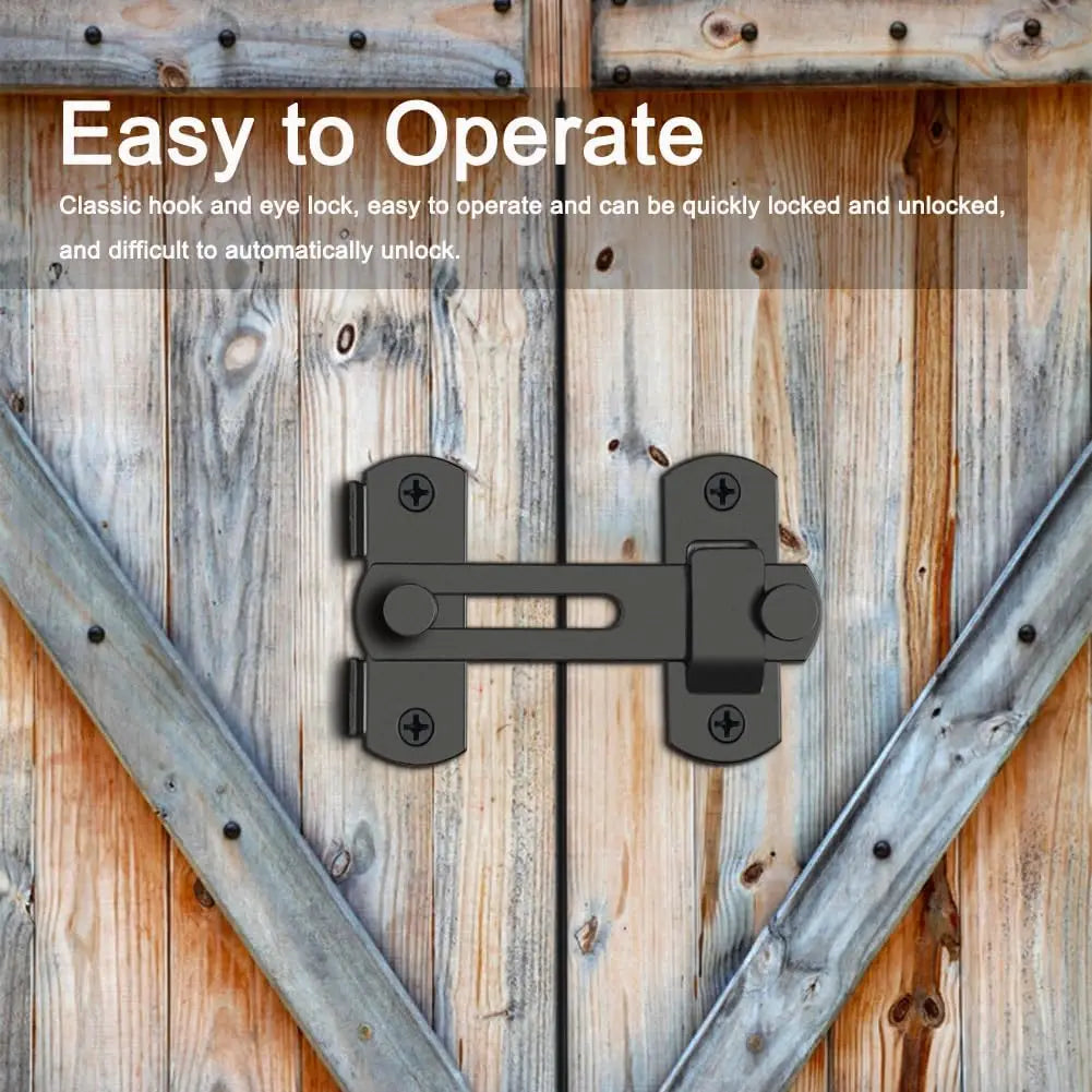 Black Stainless Steel Sliding Bolt Lock | Barn & Cage Door