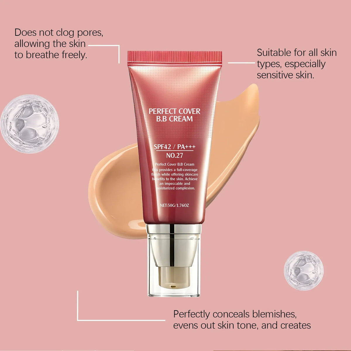 Perfect Cover BB Cream – Full Coverage, Oil Control & Brightening