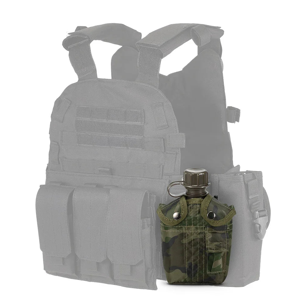 Hiking Backpacking Survival Water Bottle Kettle Outdoor Military