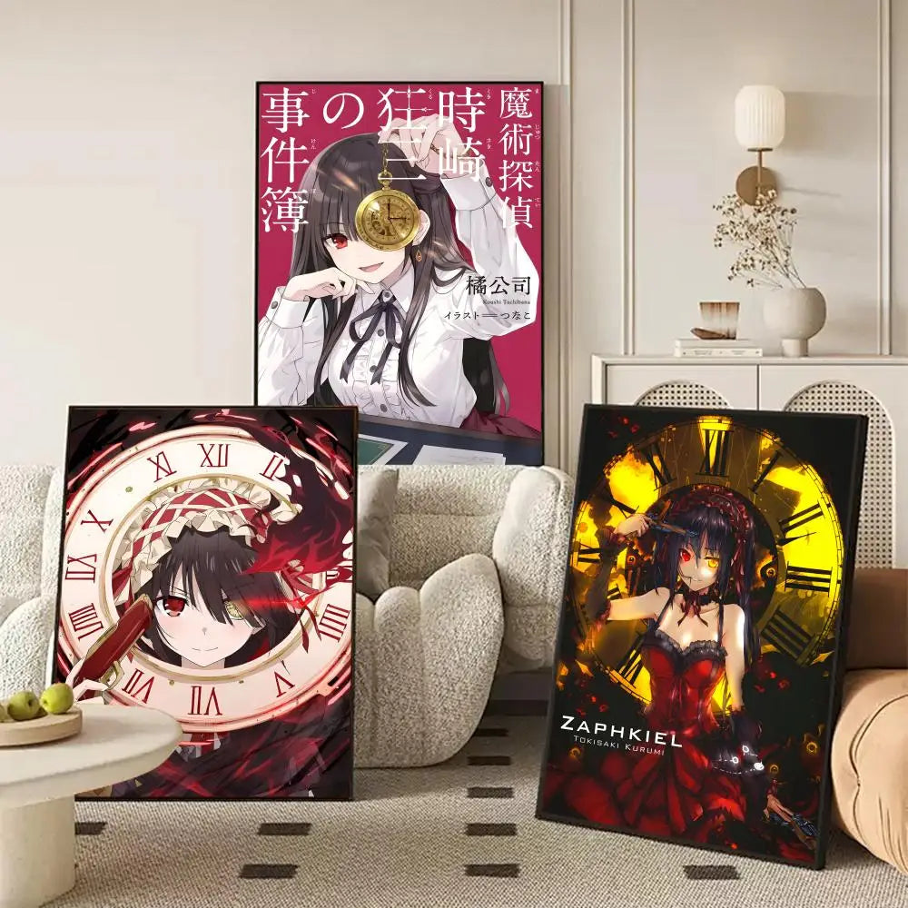Kurumi Tokisaki Anime Wall Poster Sticker – HD Decal Art