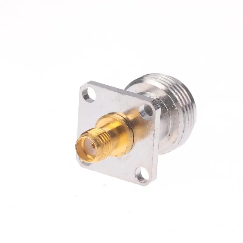 4-Hole Panel Zinc Alloy RF Connector Adapter N Female Jack SMA Coax