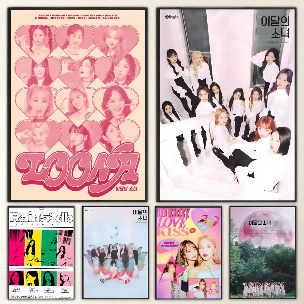 Kpop LOONA HD Poster – Waterproof Sticky Wall Art Decor
