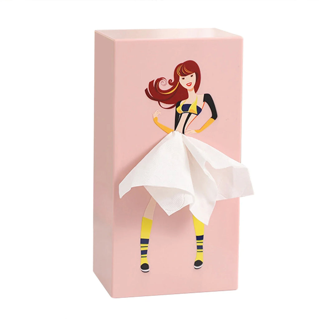 Pop-Art Flying Skirt Tissue Box Holder | Cute Novelty Decor