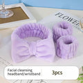Butterfly Headband & Wristband Set – Plush Flannel Beauty Accessories
