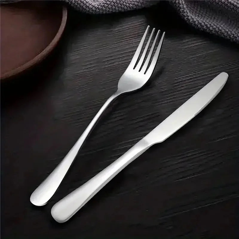 12-Piece Stainless Steel Cutlery Set – 6 Knives & 6 Forks