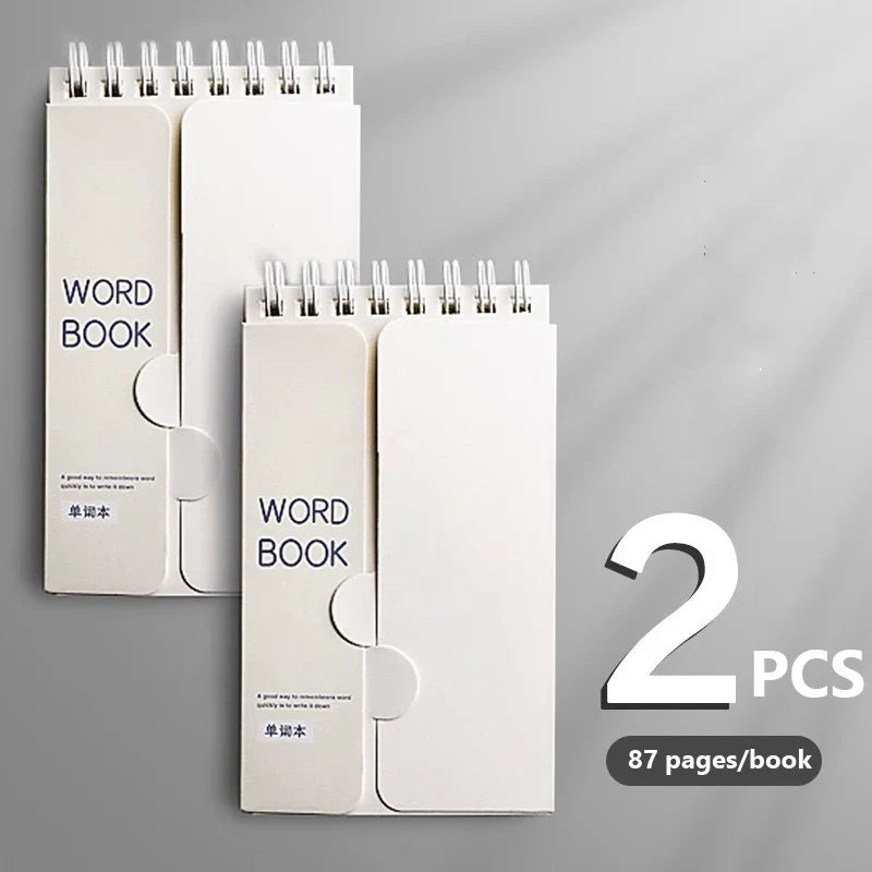 Spiral Vocabulary Word Book Portable Pocket Notebook Check List Cover