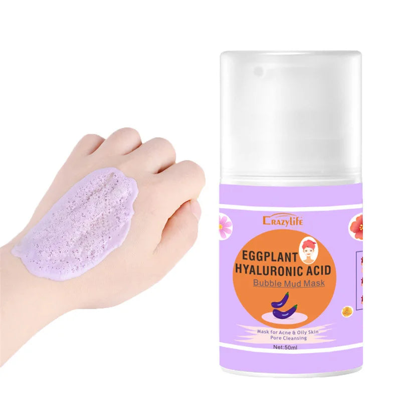 Eggplant Solid Cleansing Mask Smear Mud Film Deep Face Skin Oil