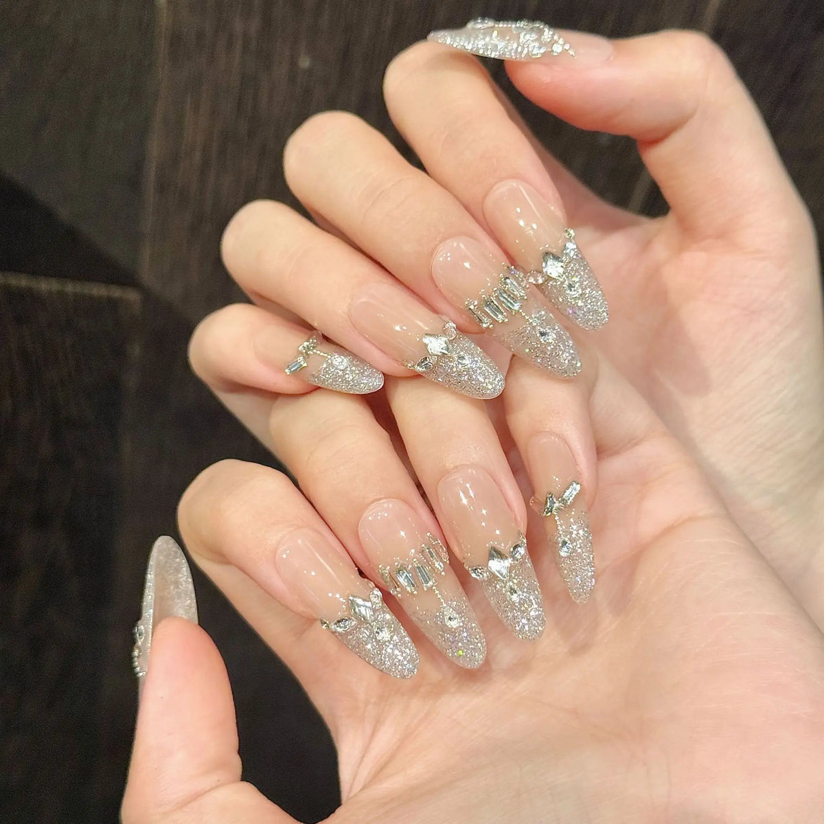 Handmade Press Nails Sweet Pink Ballet Lady Fake Nail Tips Wearable