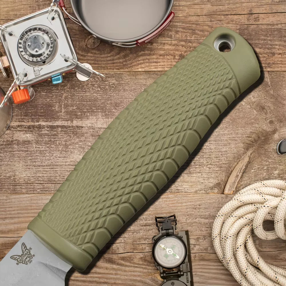 Outdoor Camping Fixed Blade Knife – D2 Steel & Leather Sheath