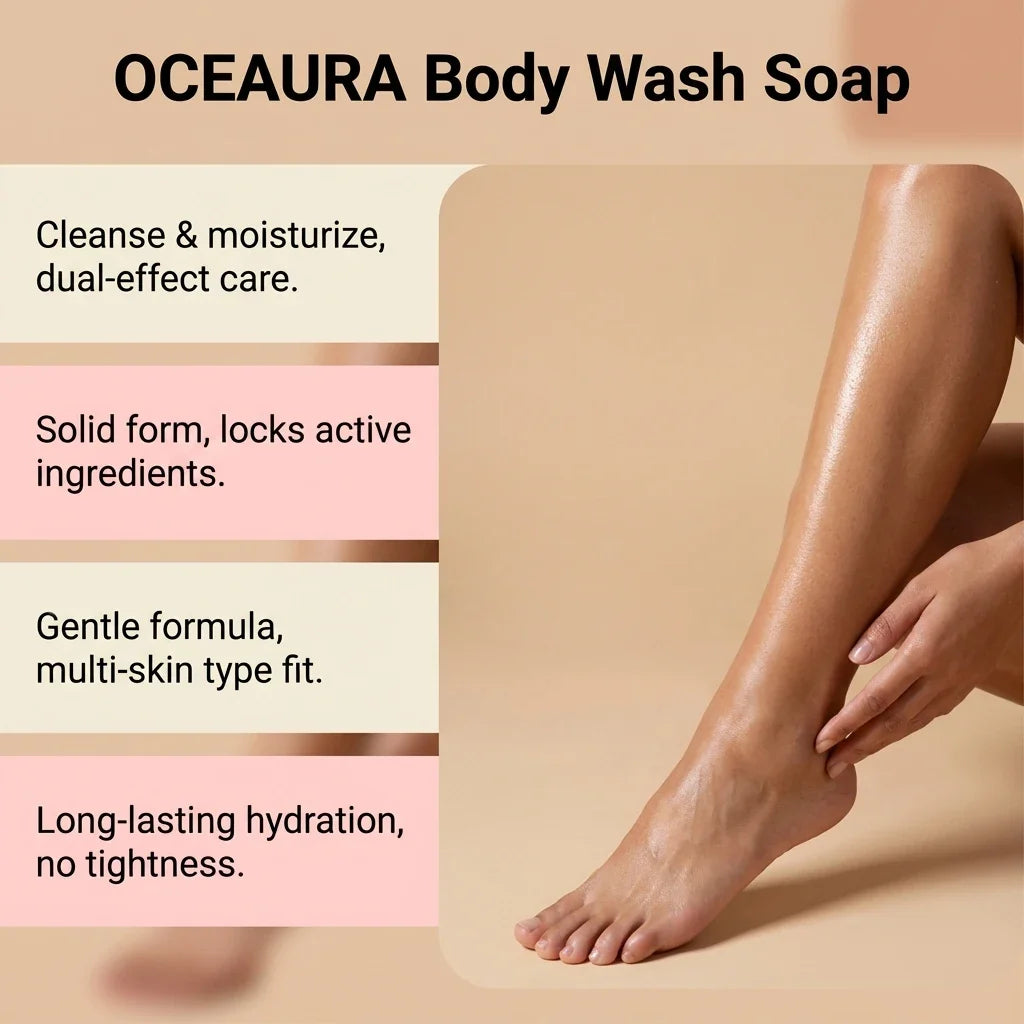 OceAura Handmade Body Soap – Moisturizing & Exfoliating Bar