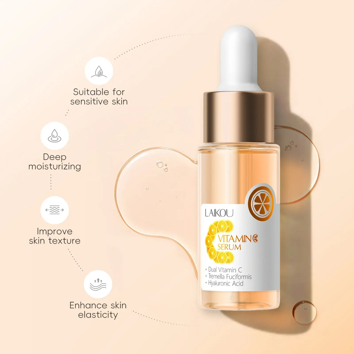 LAIKOU Vitamin C Face Serum – Brightening & Hydrating 17ml