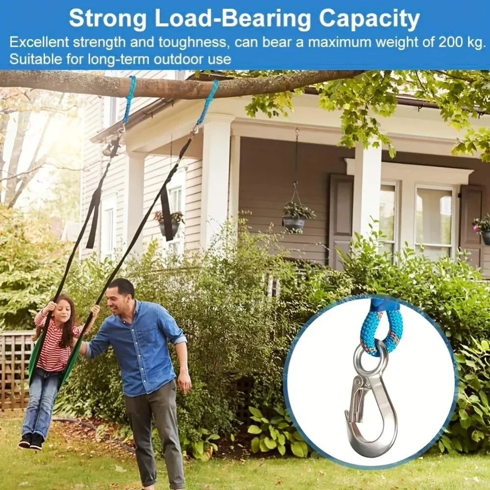 Heavy Duty Nylon Hammock Hanging Strap with Metal Hook