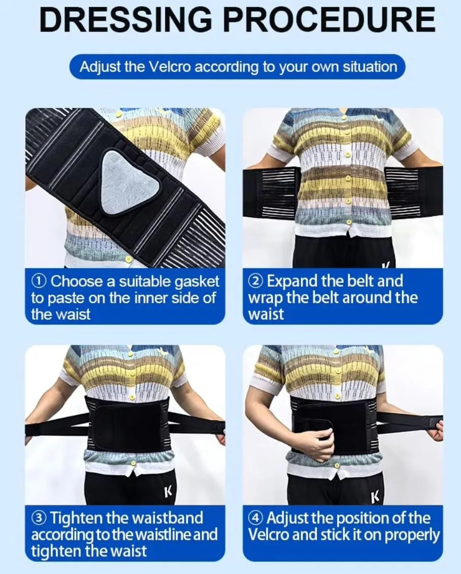 Adjustable Lumbar Support Back Brace for Men & Women