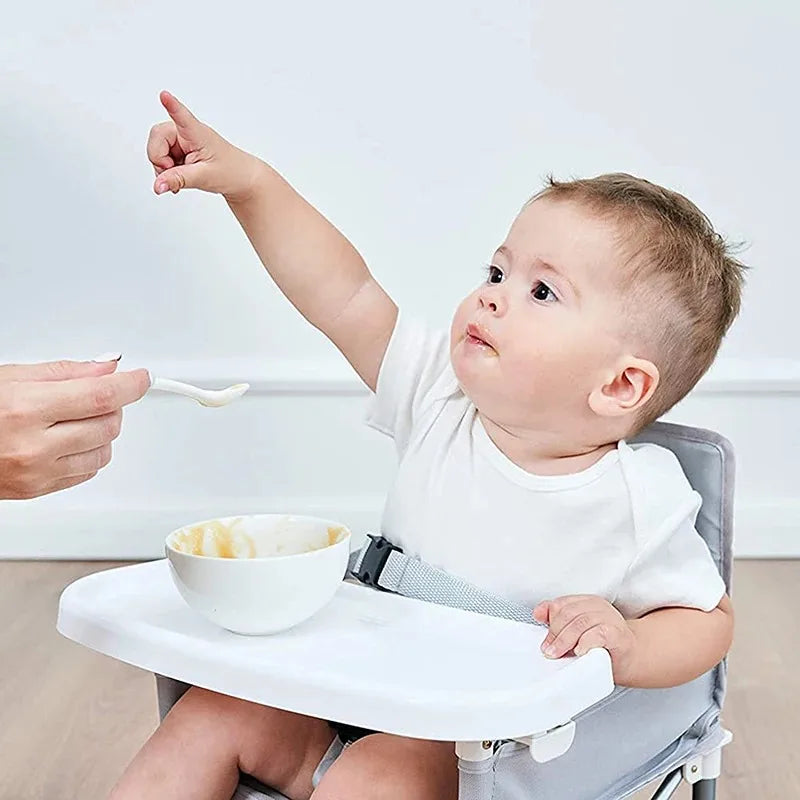 Baby Foldable Portable Dining Chair with Tray & Seat Belt
