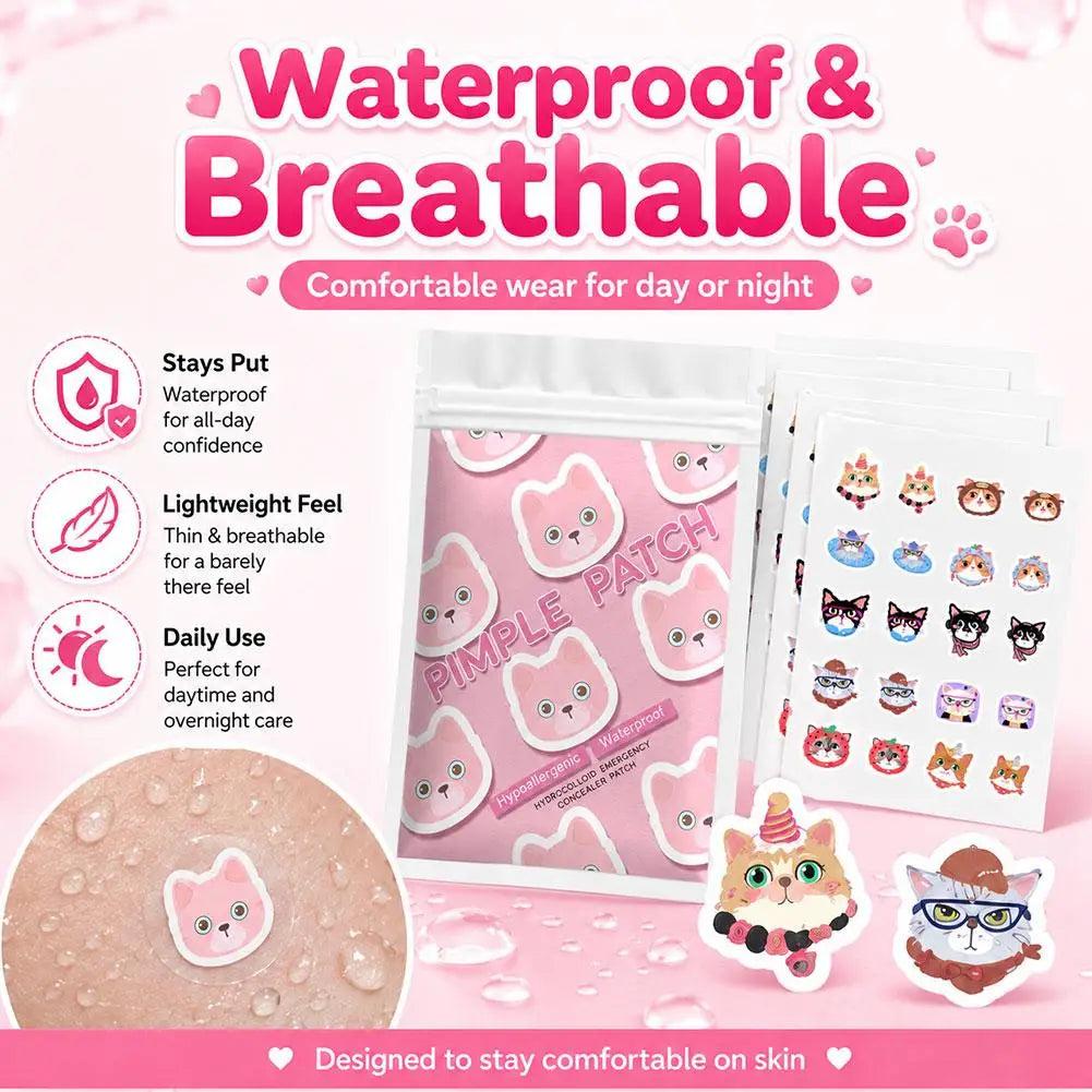 Cute Cat Pimple Patches Cartoon Acne Spot Covering Stickers