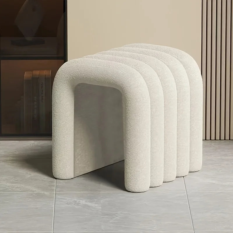 Luxury Velvet Accent Stool – Footrest & Makeup Bench