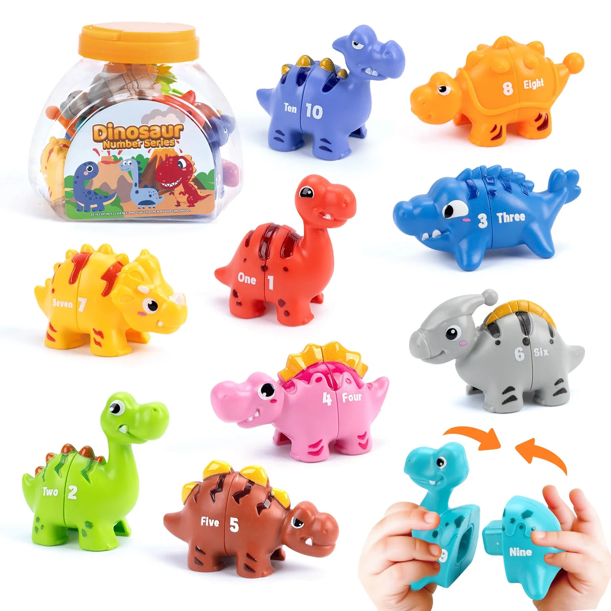 Dinosaur Matching Game Toy Letter&number Sorting Fine Motor Skill