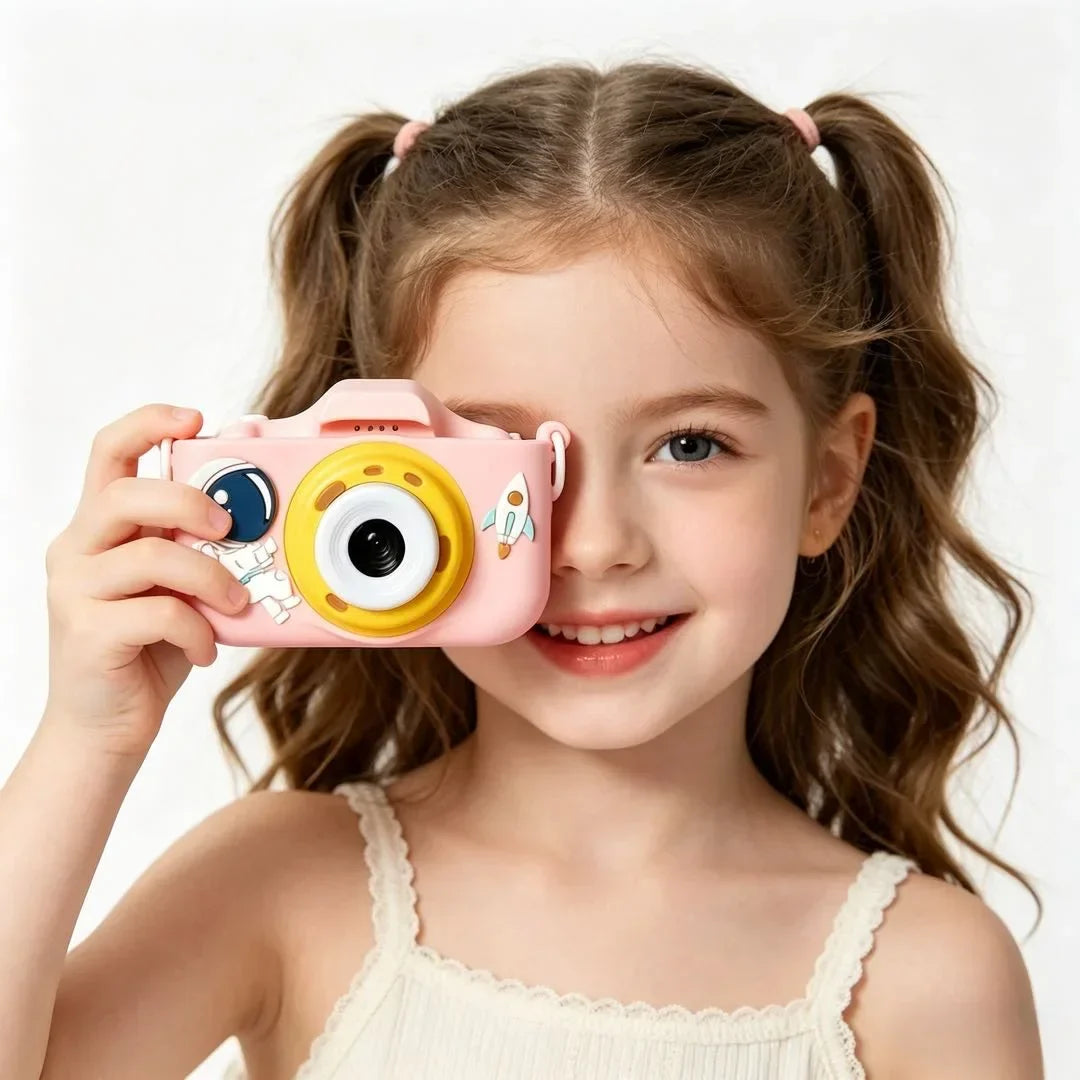 Kids Dual Lens HD Digital Camera Toy with 128GB SD Card
