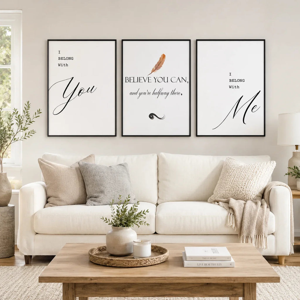 Nordic Inspirational Quote Canvas Wall Art | Minimalist Poster