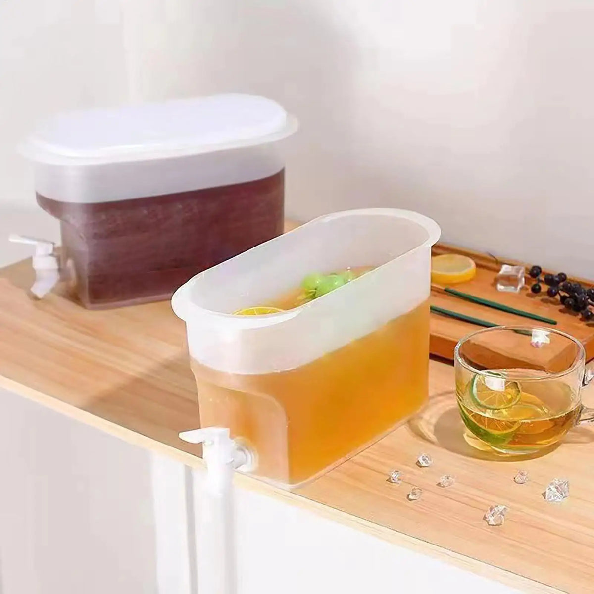 2.8L Fridge Drink Dispenser Jug with Faucet | Food-Grade PP