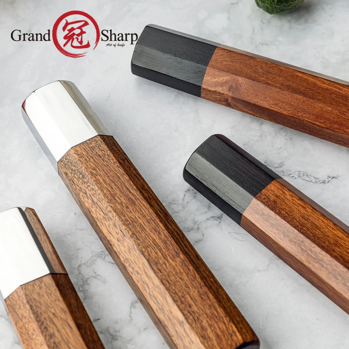 Octagonal Japanese Knife Handle – Natural African Mkuruti Wood DIY