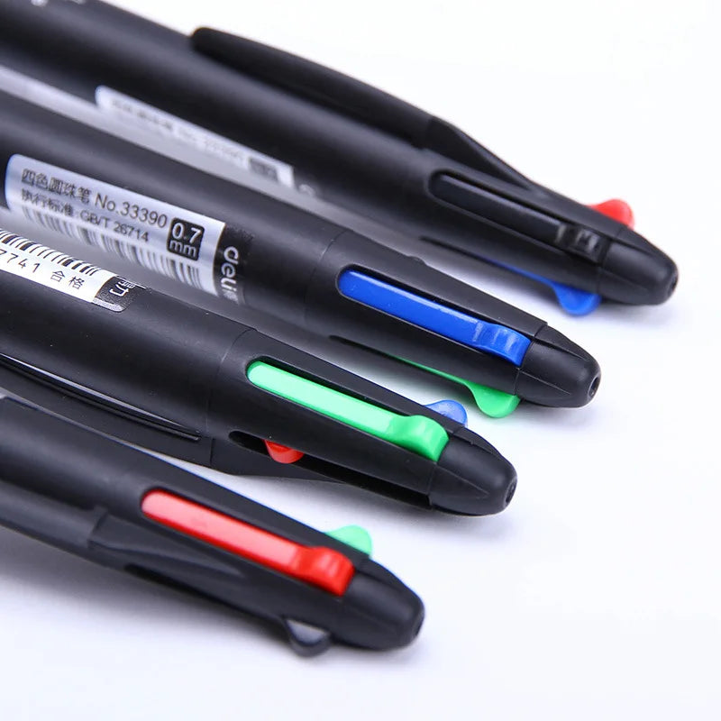 5-Pack 4-Color Ballpoint Pens 0.7mm – School & Office Writing