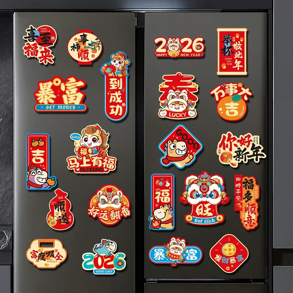 Chinese New Year Year of Horse Fridge Magnets | 6/8/16 Pcs