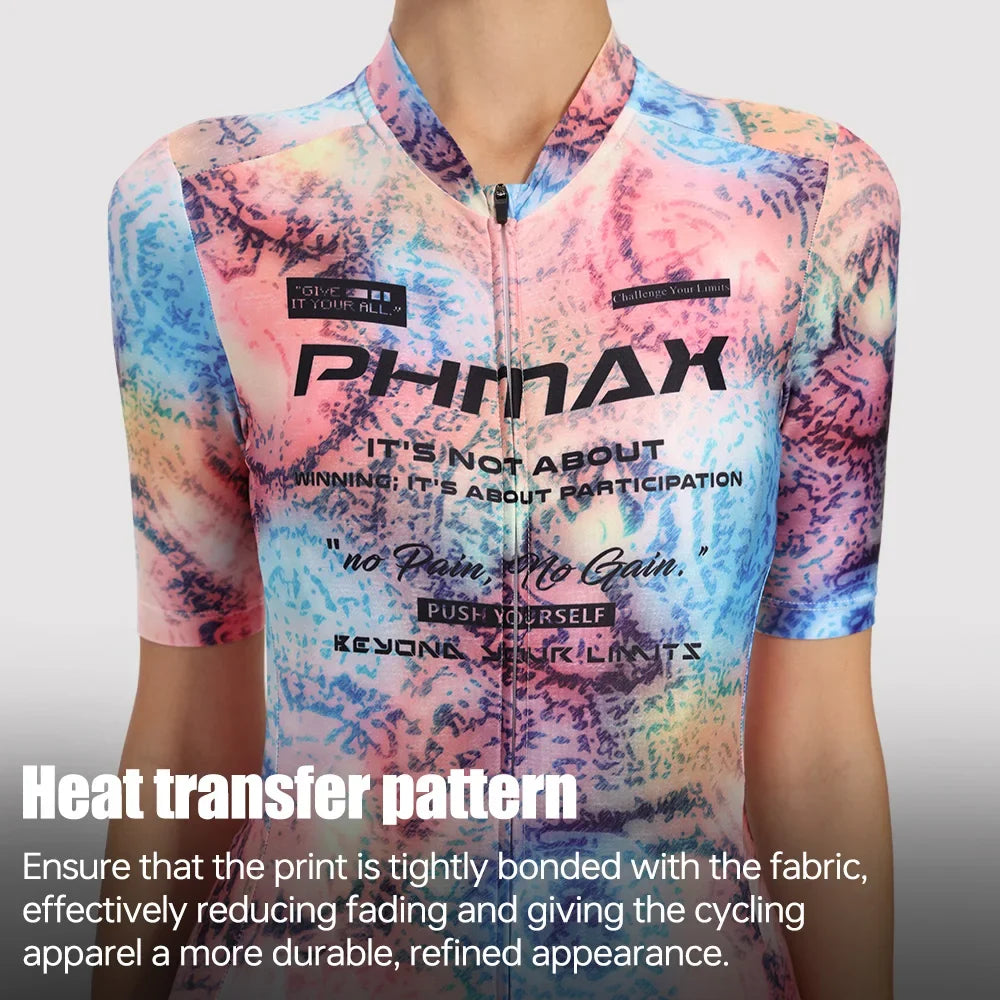 PHMAX Women's Short Sleeve Cycling Jersey | Quick Dry MTB
