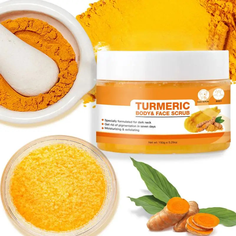 Turmeric Face & Body Scrub – Brightening Exfoliator 150g