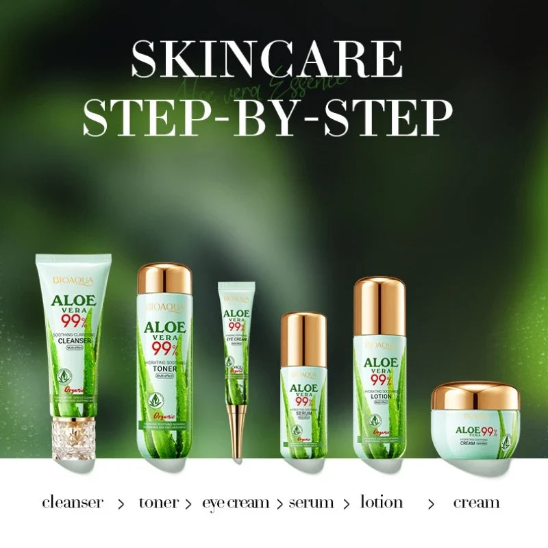 Aloe Vera 6-Piece Skincare Set – Hydrating Daily Routine