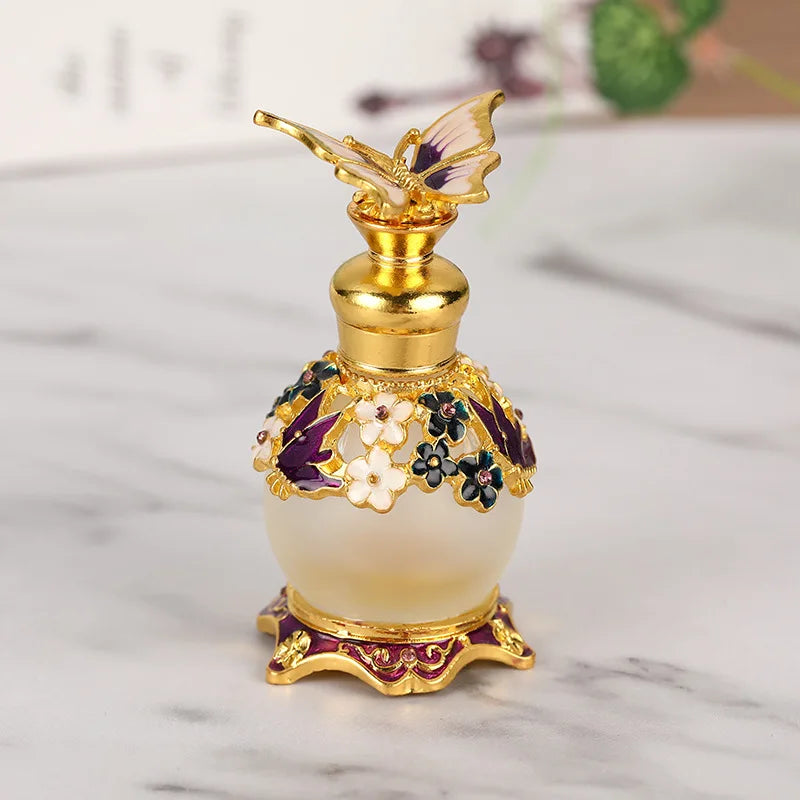 YU FENG Beautiful Butterfly Glass Perfume Bottles Bundle