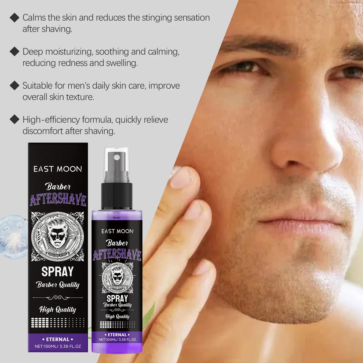 East Moon Aftershave Spray & Beard Serum 100ml | Men's Grooming