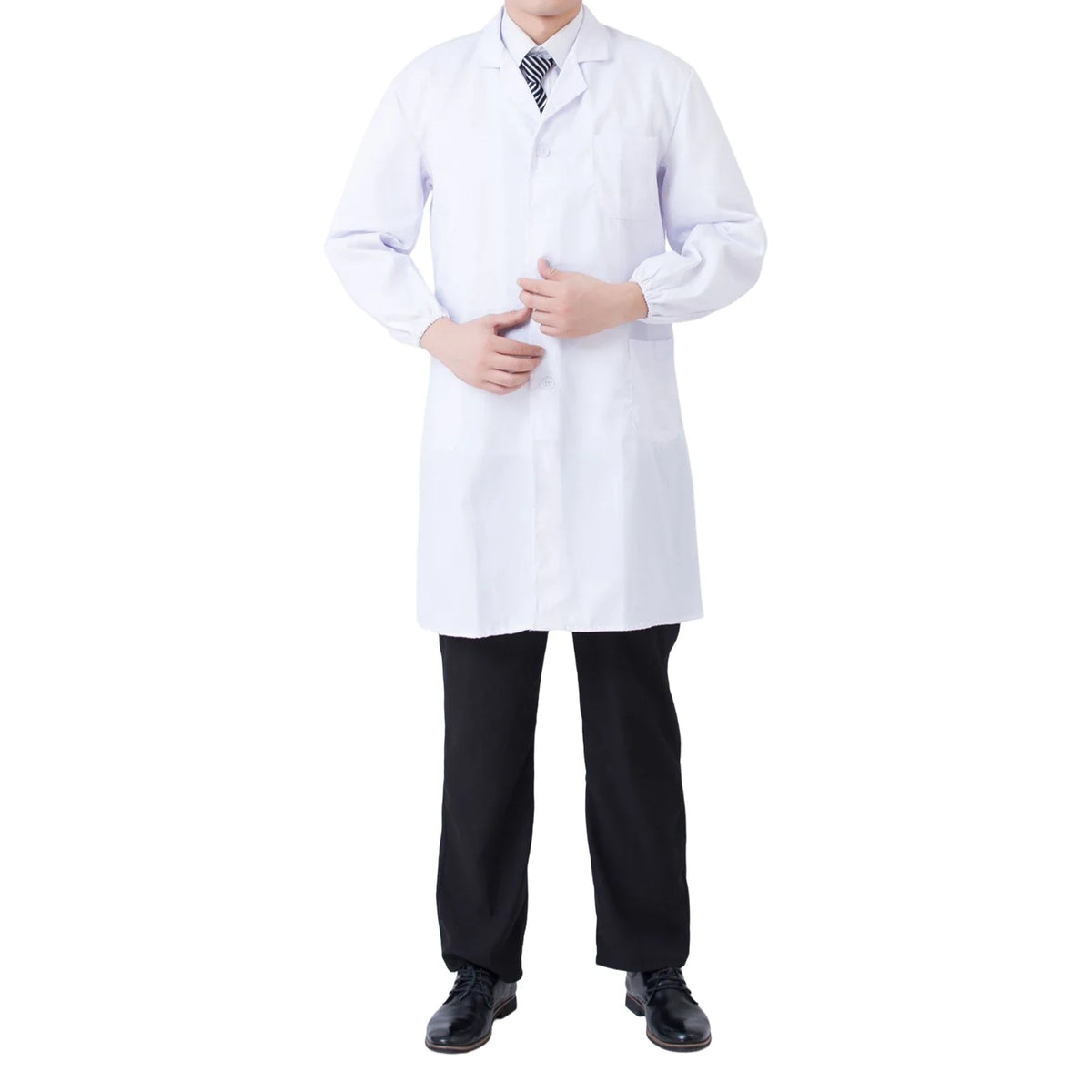 Professional White Lab Coat Long Sleeve | S–6XL Medical Coat
