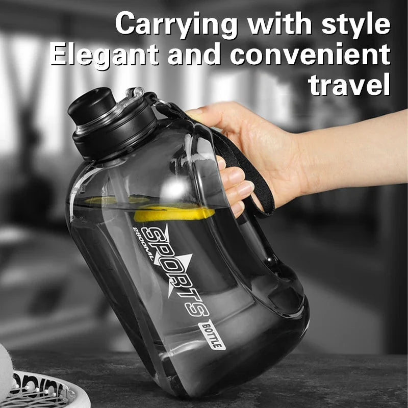Large Sports Water Bottle 1.8L/2.8L BPA-Free with Straw & Handle