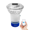 Solar Powered Adjustable Pool Chlorine Dispenser Colorful Lights