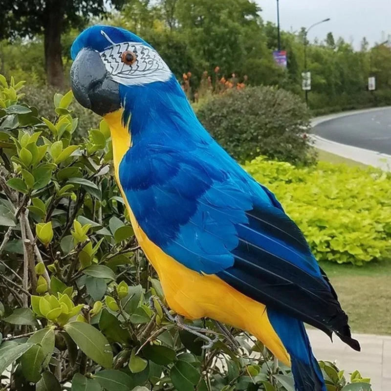 Handmade Foam Feather Macaw Parrot Garden Ornament 45/60cm